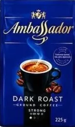 Кава Ambassador Dark Roast смажена мелена, 225 г — Акція 28.10–03.11.2026 лише в АТБ-Маркет за наявності товару; знижки не сумуються.