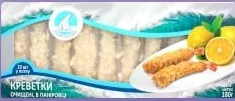 Креветки з хвостом у паніровці Polar Seafood, 180 г; 27.10–09.11.2026, за наявності акційного товару, асортимент може бути не в усіх магазинах VARUS, ціна з ПДВ