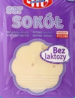 Mlekovita сир без лактози нарізка Sokół/Gouda, 150 г, Польща — Ціна від 67.9 UAH. — Акція 27.10–09.11.2026; обмежений запас акційного товару, наявність залежить від магазину VARUS; ціни з ПДВ.