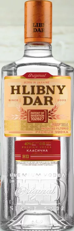 Hlibnyi Dar Clasică Vodcă 40%, 500 ml; max. 6 buc./bon