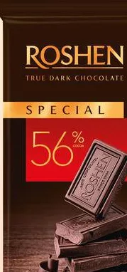 Roshen Special Ciocolată neagră 56%, 85 g; max. 6 buc./bon