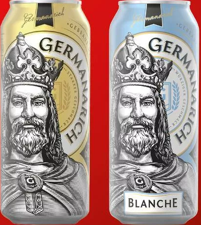 Bere Germanarich blondă/Blanche 6%, 500 ml; maximum 6 bucăți pe bon