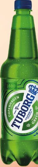 Bere Tuborg Green 4,6%, 900 ml; maximum 6 bucăți pe bon