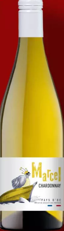 Marcel Chardonnay белое сухое вино,12,5%, Франция,750мл;  цена 2-й бутылки -50%, 1-я 214.90 грн; макс. 12 шт/чек