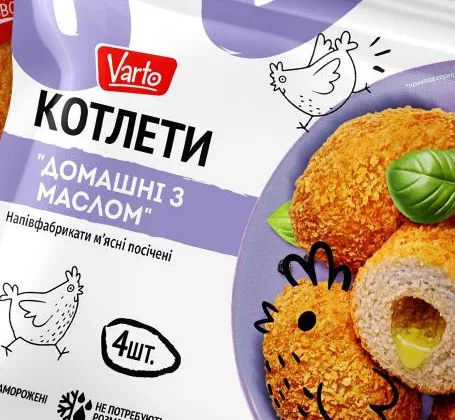 Varto Шніцель Домашній 400 г / котлета По-Київськи 400 г / котлети Домашні з маслом 420 г; ціна від