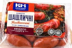 Київський МК Ковбаски Шашличні напівкопчені вищого ґатунку, ціна за 100 г