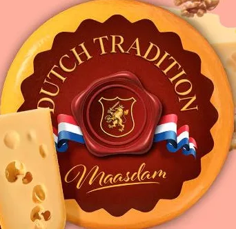 Датч Традішн Сир Маасдам 45%, ціна за 100 г