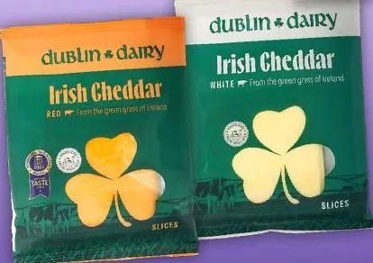 Dublin Dairy сир Чедер 48%, червоний/білий нарізаний, 150 г; VARUS.UA, 27.10–09.11.2026