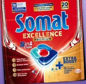 Somat Excellence капсули для ПММ 5в1, 20 шт; VARUS.UA, 27.10–09.11.2026