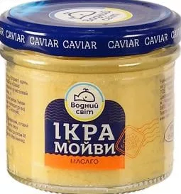 Водний Світ ікра мойви Масаго, 100 г; Позначка 15%; умови не уточнено