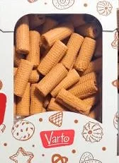 Varto вафельні рулетики пряжене молоко / шоколад, 300 г; Позначка 15%; умови не уточнено