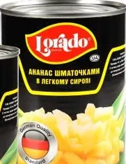 Ананаси кільцями/шматочками Lorado 565 g