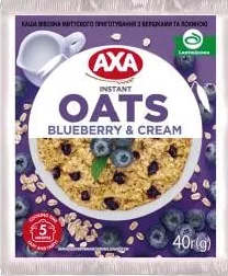 Каша вівсяна в асортименті AXA 40 g; ціна від 15.5; позначка 15%, умови не уточнені