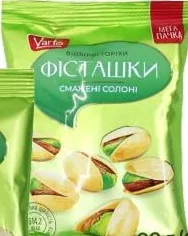 Фісташки смажені солоні Варто 40–180 g; ціна від 40.5