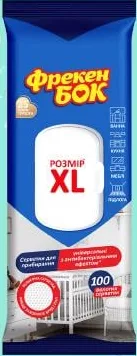 Вологі серветки для прибирання антибактеріальні Фрекен Бок 100 шт.