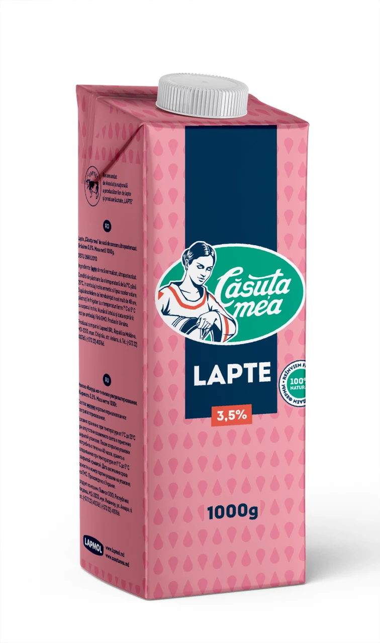 Lapte UHT Căsuța Mea, 3,5%, 1L