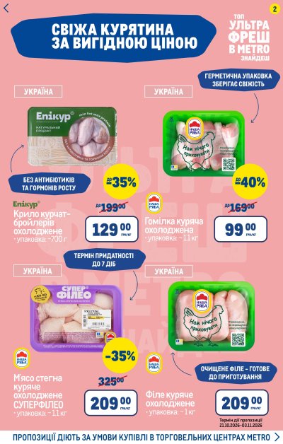 Каталог Metro - Вигідні вихідні в METRO — Київ, сторінка 2: знижки та акції 29 жовтня – 1 листопада 2026
