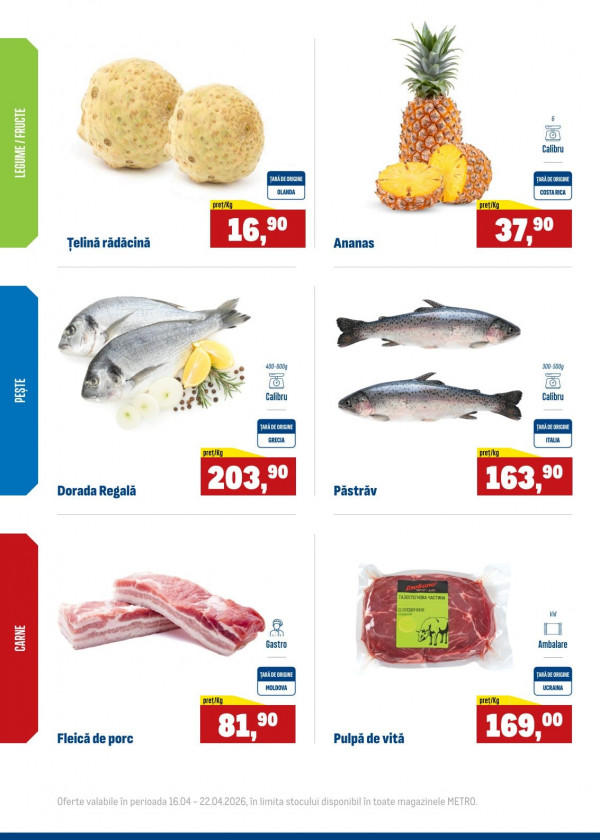 Каталог Metro - Щотижневі пропозиції на свіжі продукти, сторінка 2: знижки та акції 16 - 22 квітня 2026