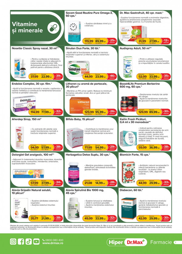 Catalog DrMax - Catalog Hiper, pagina 7: reduceri și oferte 01 - 30 aprilie 2026