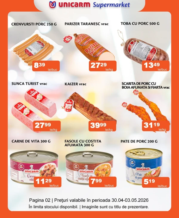 Catalog Unicarm - Catalogul cu reduceri, pagina 2: reduceri și oferte 30 aprilie - 03 mai 2026