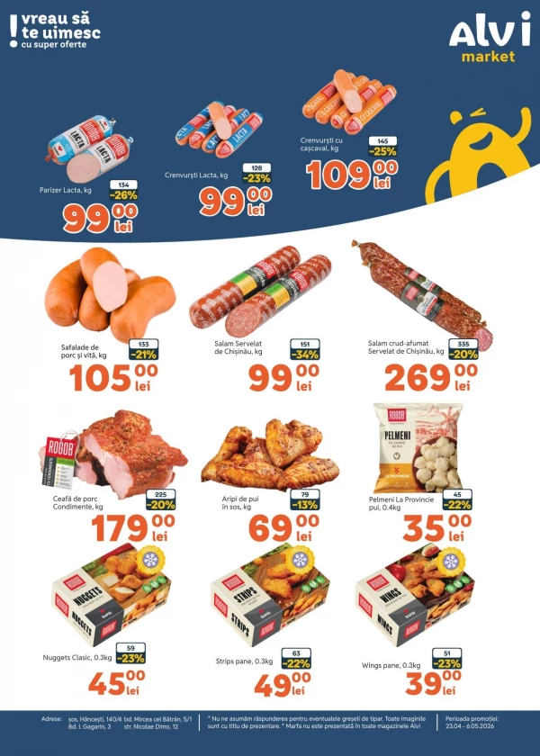 Catalog Alvi Market - Catalogul cu reduceri, pagina 1: reduceri și oferte 23 aprilie - 06 mai 2026