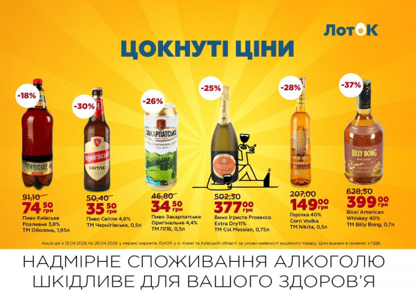 Каталог ЛотОК - Каталог знижок, сторінка 8: знижки та акції 13 - 26 квітня 2026