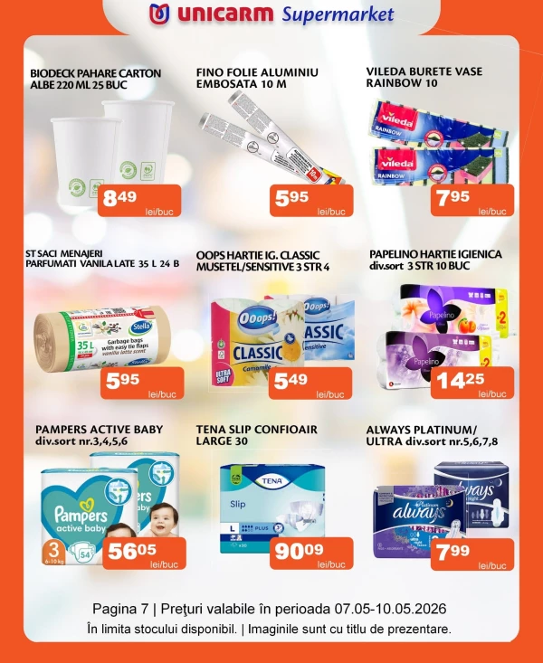 Catalog Unicarm - Catalogul cu reduceri, pagina 7: reduceri și oferte 07 - 10 mai 2026
