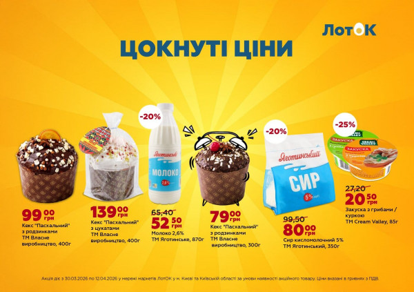 Каталог ЛотОК - Каталог знижок, сторінка 6: знижки та акції 30 березня - 12 квітня 2026