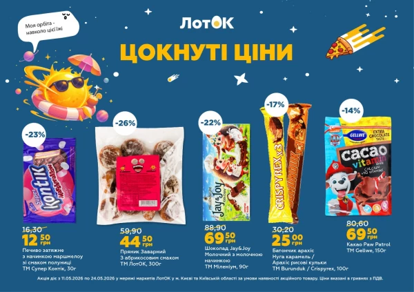Каталог ЛотОК - Каталог знижок, сторінка 3: знижки та акції 11 - 24 травня 2026