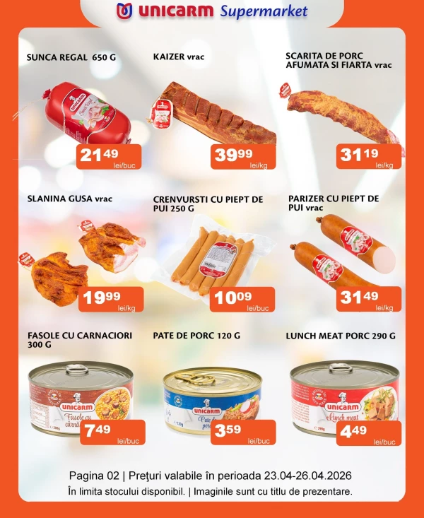 Catalog Unicarm - Catalogul cu reduceri, pagina 4: reduceri și oferte 23 - 26 aprilie 2026