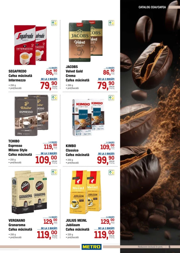 Catalog Metro - Catalogul cu reduceri: ceai si cafea, pagina 5: reduceri și oferte 15 – 28 octombrie 2026