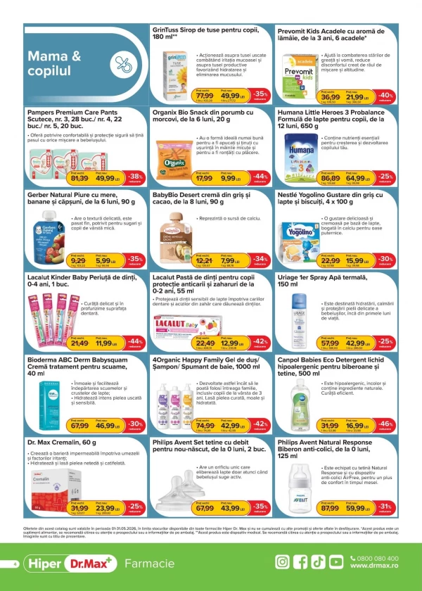 Catalog DrMax - Catalogul cu reduceri, pagina 4: reduceri și oferte 01 - 31 mai 2026