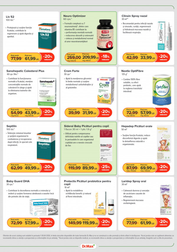 Catalog DrMax - Catalogul cu reduceri, pagina 5: reduceri și oferte 01 - 30 aprilie 2026