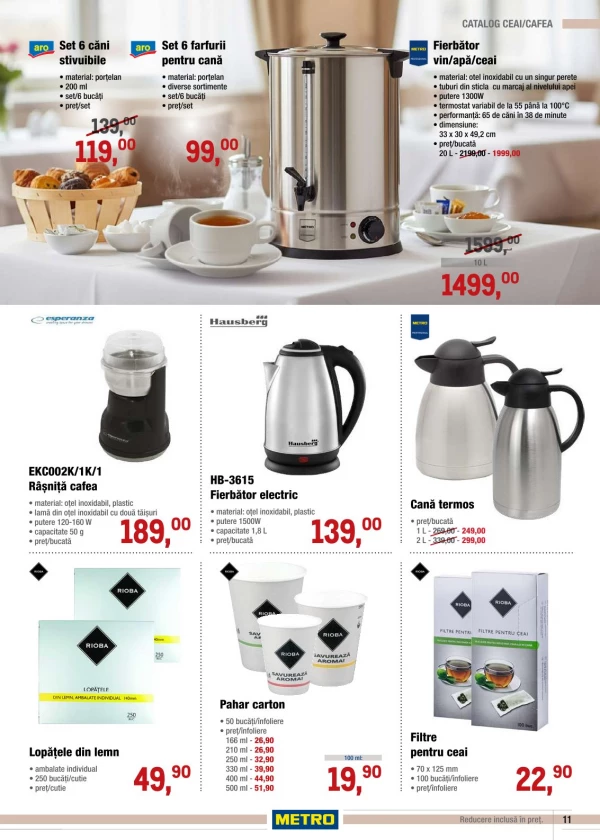 Catalog Metro - Catalogul cu reduceri: ceai si cafea, pagina 11: reduceri și oferte 15 – 28 octombrie 2026
