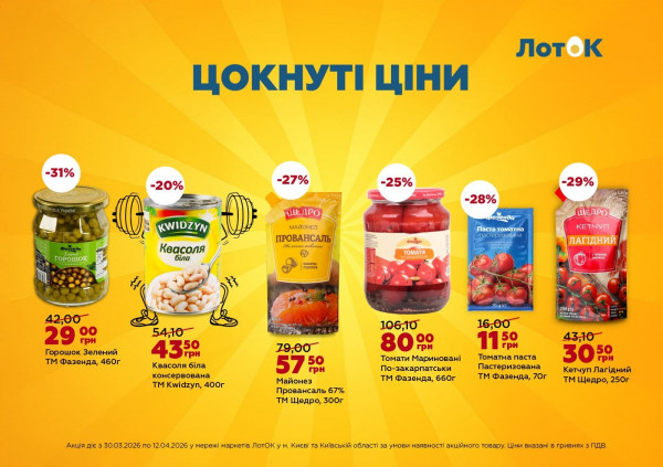 Каталог ЛотОК - Каталог знижок, сторінка 4: знижки та акції 30 березня - 12 квітня 2026