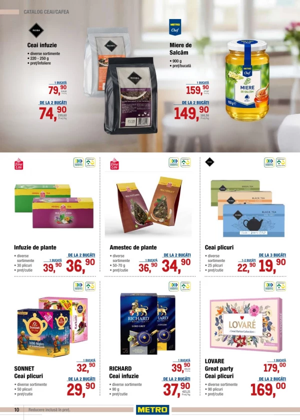 Catalog Metro - Catalogul cu reduceri: ceai si cafea, pagina 10: reduceri și oferte 15 – 28 octombrie 2026