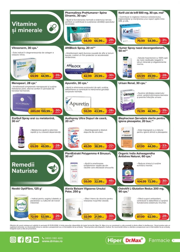 Catalog DrMax - Catalogul cu reduceri, pagina 7: reduceri și oferte 01 - 31 mai 2026