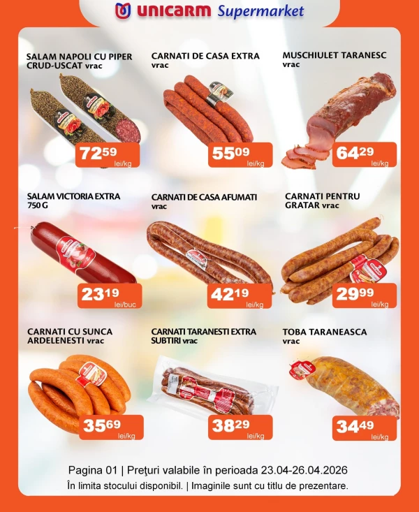 Catalog Unicarm - Catalogul cu reduceri, pagina 3: reduceri și oferte 23 - 26 aprilie 2026